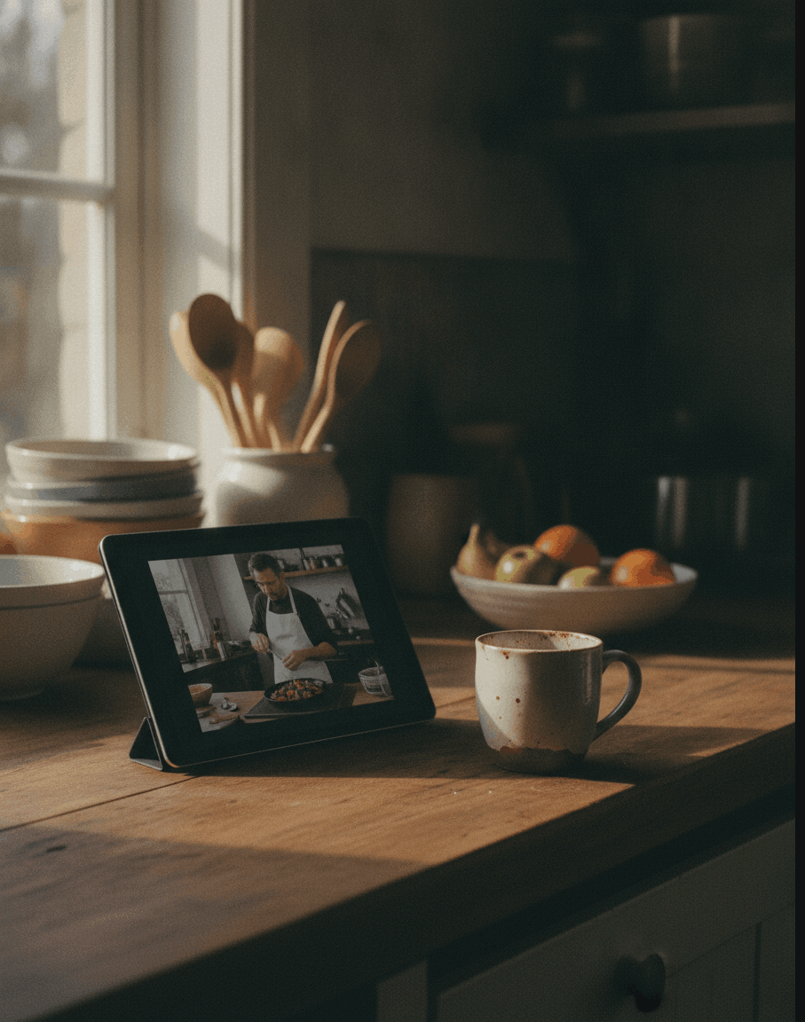 Tablet, streaming stick and remote